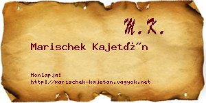 Marischek Kajetán névjegykártya
